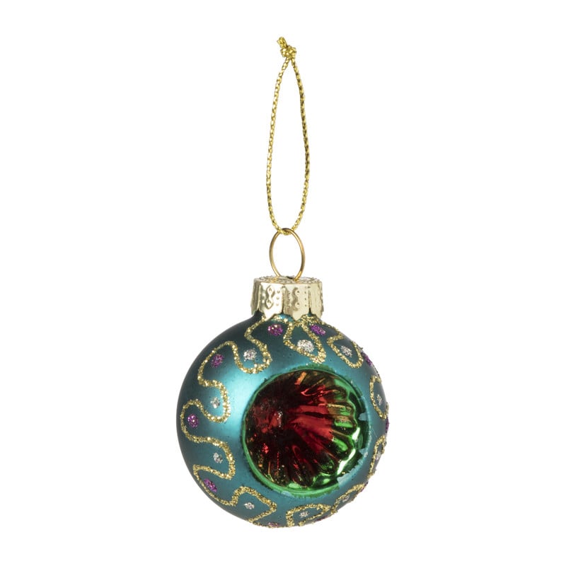 Kerstbal boho mini - diverse varianten - ø4 cm