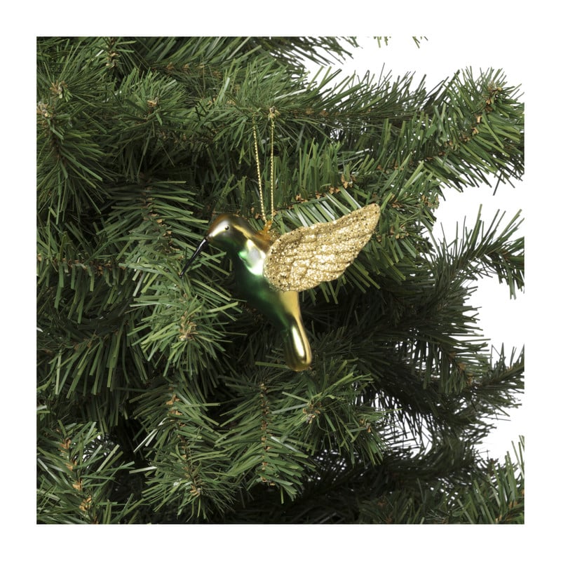 Kersthanger vogel - goud