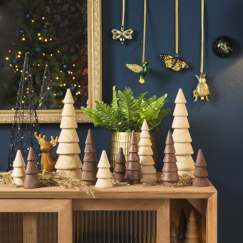 Kersthanger vogel - goud