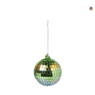 Kersthanger discobal boho - diverse kleuren - ø8x8 cm