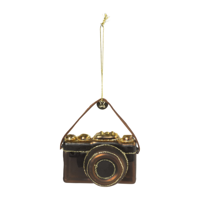 Kersthanger camera - glas - 5.2x7.8x3.8 cm