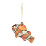 Kersthanger annemoonvis - oranje - 6.5x11.7x4.5 cm