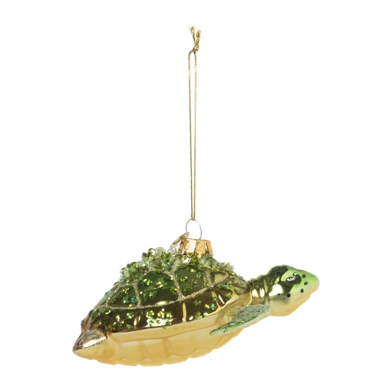 Kersthanger schildpad - glas - 12x8.2x5 cm