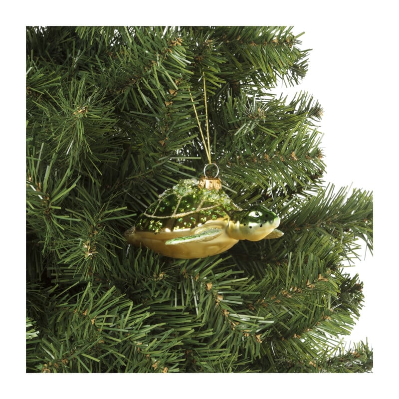 Kersthanger schildpad - glas - 12x8.2x5 cm