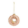 Kersthanger donut - diverse varianten - 9.3x9x3.5 cm