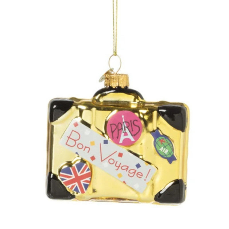 Kersthanger koffer - diverse varianten - 7x8x3 cm