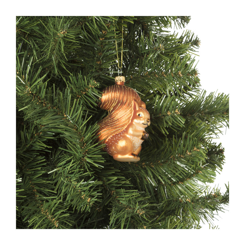 Kersthanger eekhoorn - glas - 8.7x6.7x4.5 cm