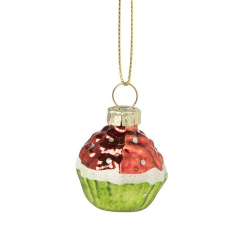 Kersthanger mini cake - set van 3 - 4 cm