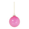 Kerstbal glas - roze - ø8 cm