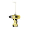 Kersthanger boormachine - geel - 10x9x3.5 cm