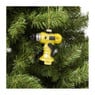 Kersthanger boormachine - geel - 10x9x3.5 cm