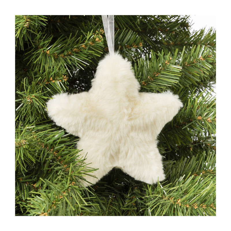 Bonthanger ster off white - polyester - 16x16 cm