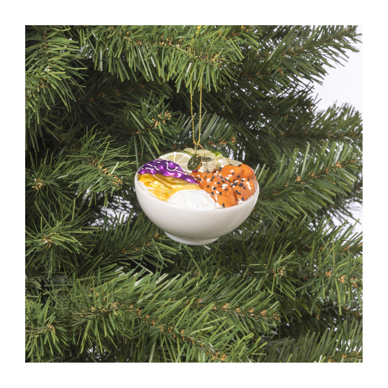 Kersthanger pokebowl - glas - ø8.2x6.5 cm