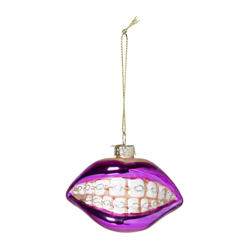 Kersthanger beugel - glas - 7.5x9x6.5 cm