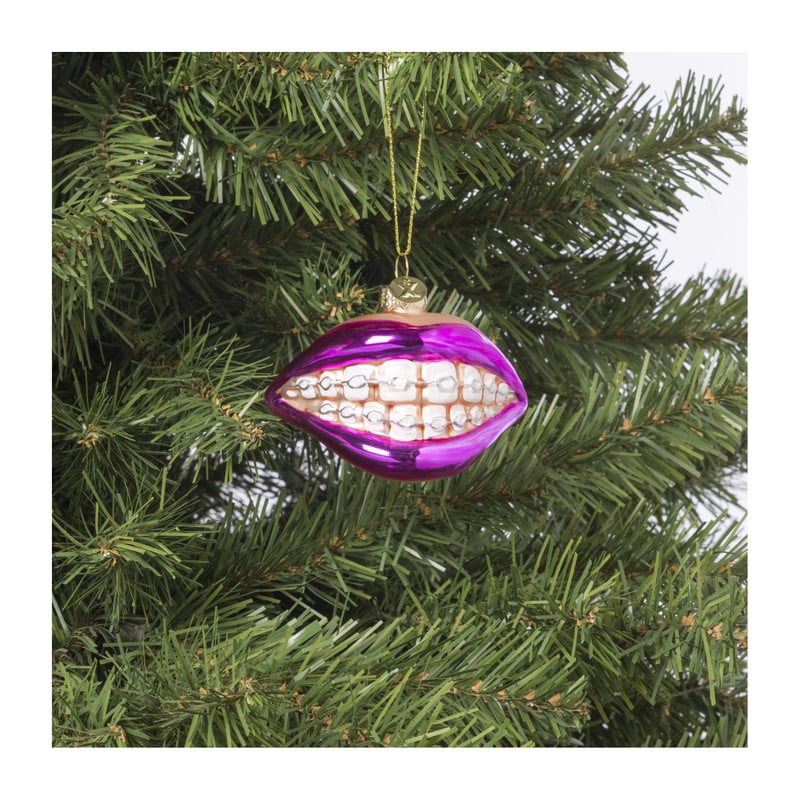 Kersthanger beugel - glas - 7.5x9x6.5 cm