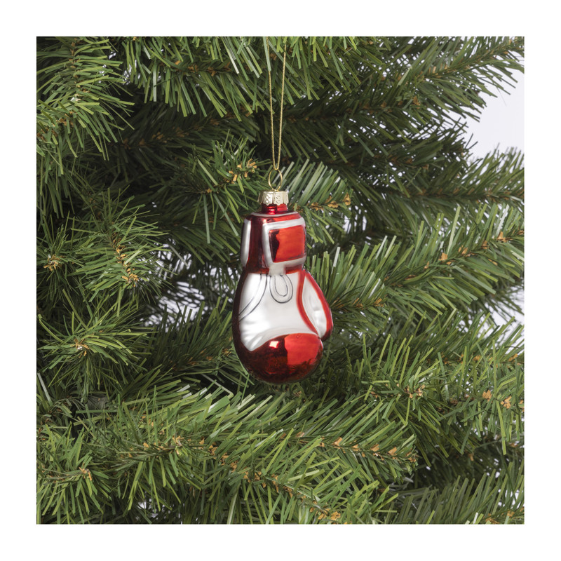 Kersthanger bokshandschoen - glas - 9x4.7x4.3 cm