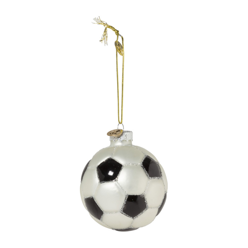 Kersthanger voetbal - glas - ø6.3 cm