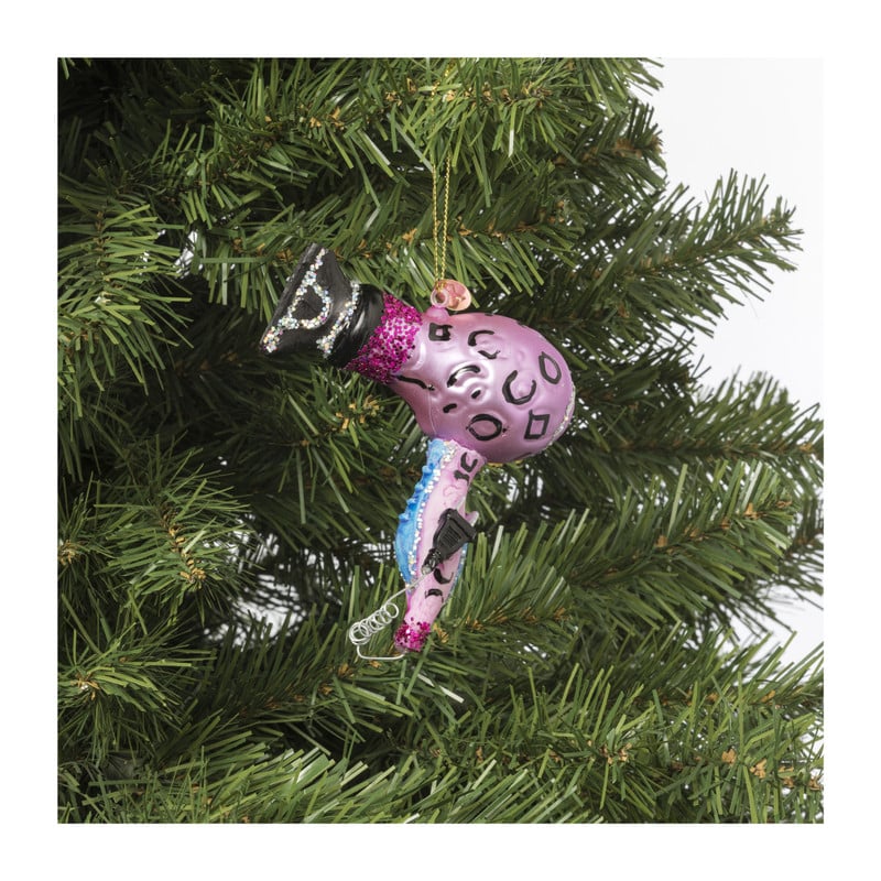 Kersthanger föhn - glas - 9.5x12.6x4.5 cm