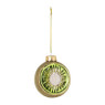 Kersthanger kiwi - glas - 9.5x6.3x2.8 cm
