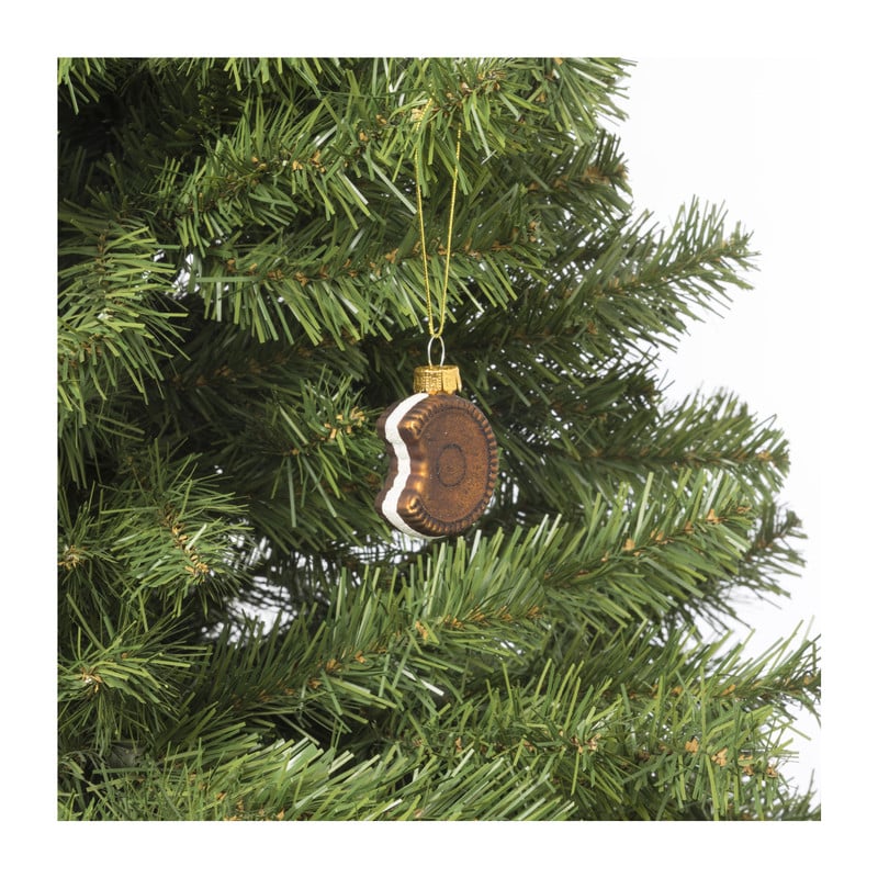 Kersthanger koekje - glas - 5.6x4.3x1.9 cm