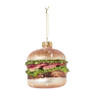 Kersthanger hamburger - glas - ø9.5x9 cm