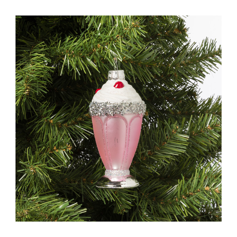 Kersthanger sorbet - glas - 13.1x6.1x6 cm