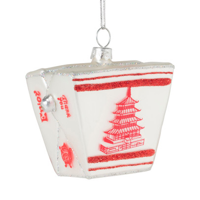 Kersthanger wok to go - glas - 11x11x7.5 cm
