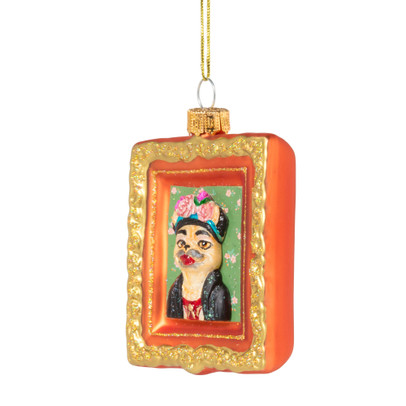 Kersthanger schilderij hond - diverse varianten - glas