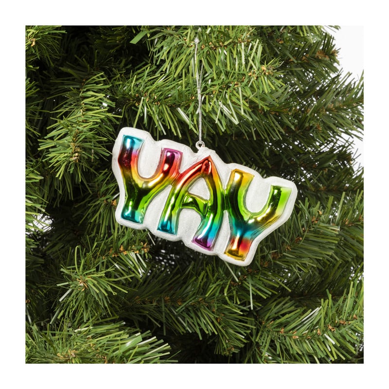 Kersthanger YAY - glas - 6.6x12.7x2.6 cm
