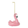 Kersthanger flamingo - glas - ø9.3x8.6 cm