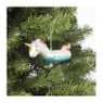 Kersthanger unicorn zwemband - glas - 6.8x16.1x5.9 cm