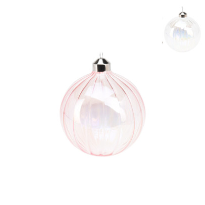 Kerstbal glas - diverse varianten - ø8 cm