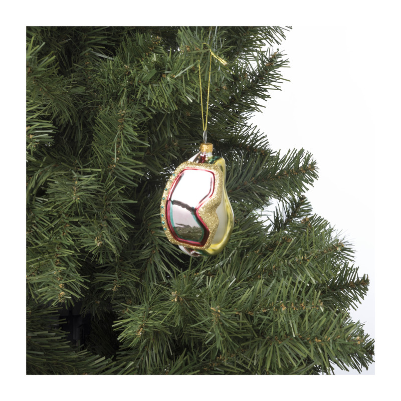 Kersthanger skibril - glas - 10.1x5.2x4.9 cm