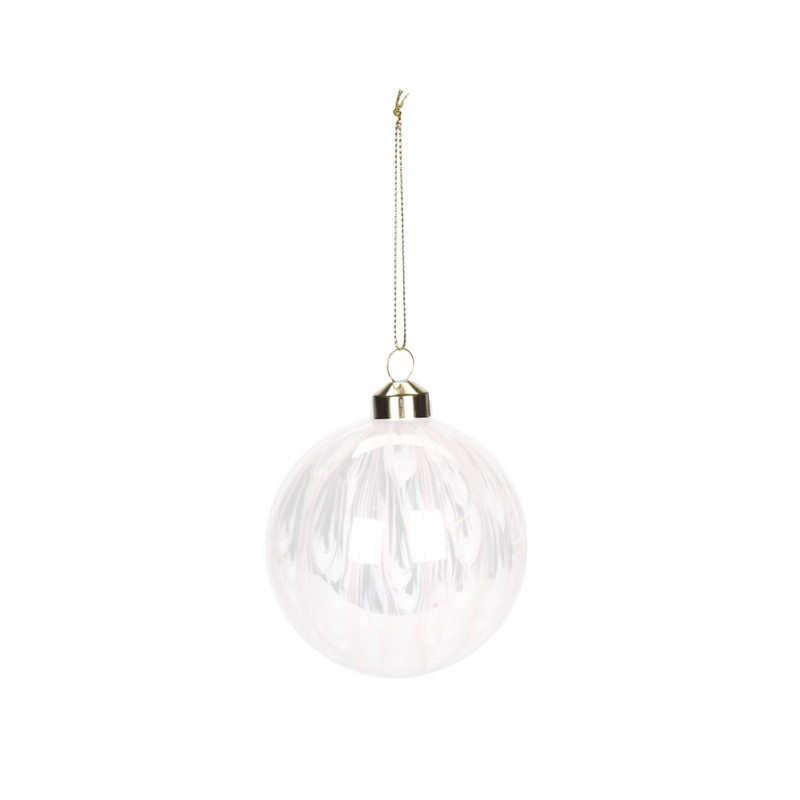 Kerstbal glas - diverse varianten - ø8 cm