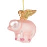 Kersthanger varken vleugels - glas - 7.1x8.9x3.6 cm