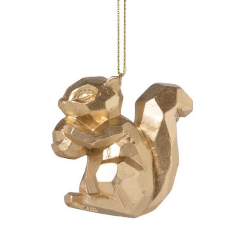 Kersthanger dier goud - diverse varianten - glas