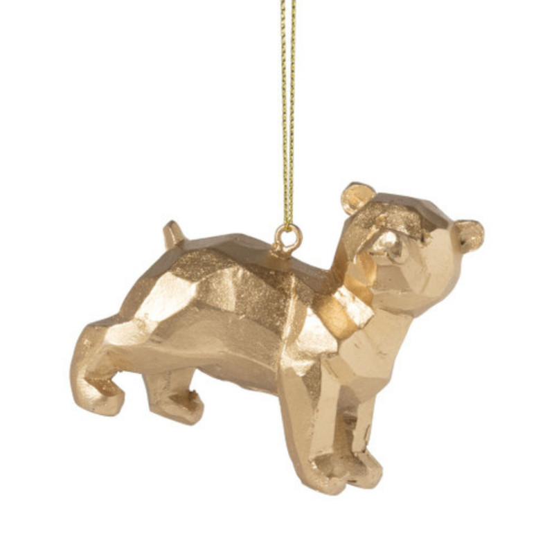 Kersthanger dier goud - diverse varianten - glas