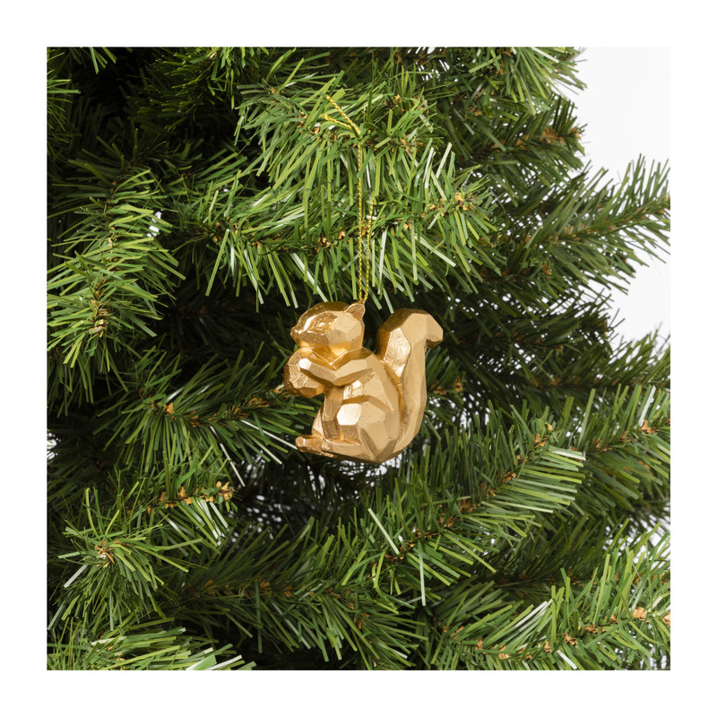 Kersthanger dier goud - diverse varianten - glas