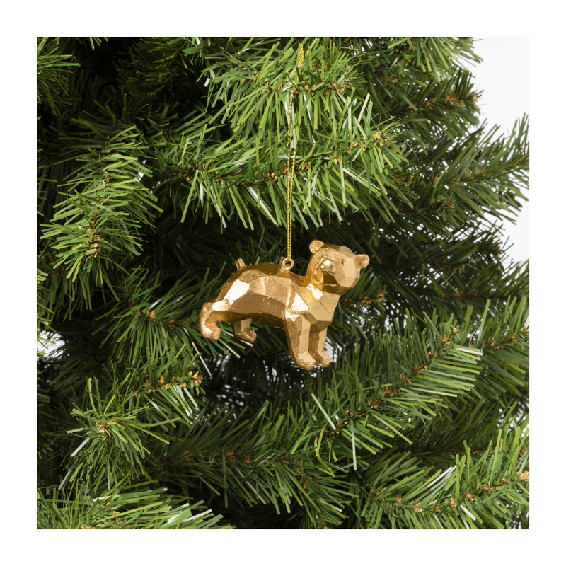 Kersthanger dier goud - diverse varianten - glas