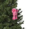 Kersthanger poedel - roze - 11x9x5 cm