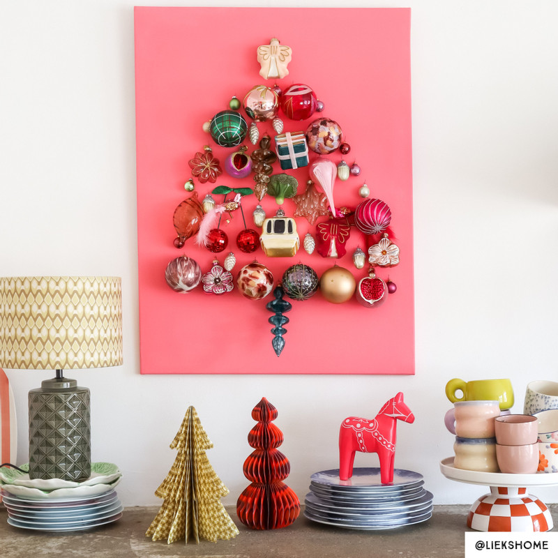 Kerstbal geruit - groen