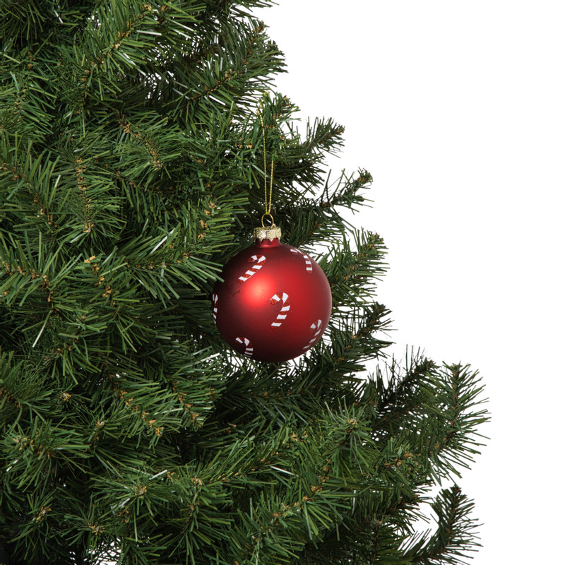 Kerstbal zuurstok - rood