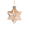 Kersthanger ster - bruin - 8x8x4 cm
