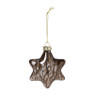 Kersthanger ster - zwart - 8x8x4 cm