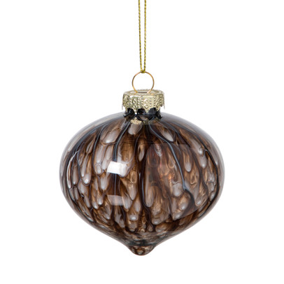 Kerstbal veren - zwart
