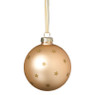 Kerstbal met sterretjes - beige