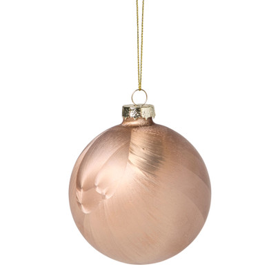 Kerstbal satijn - lichtbruin