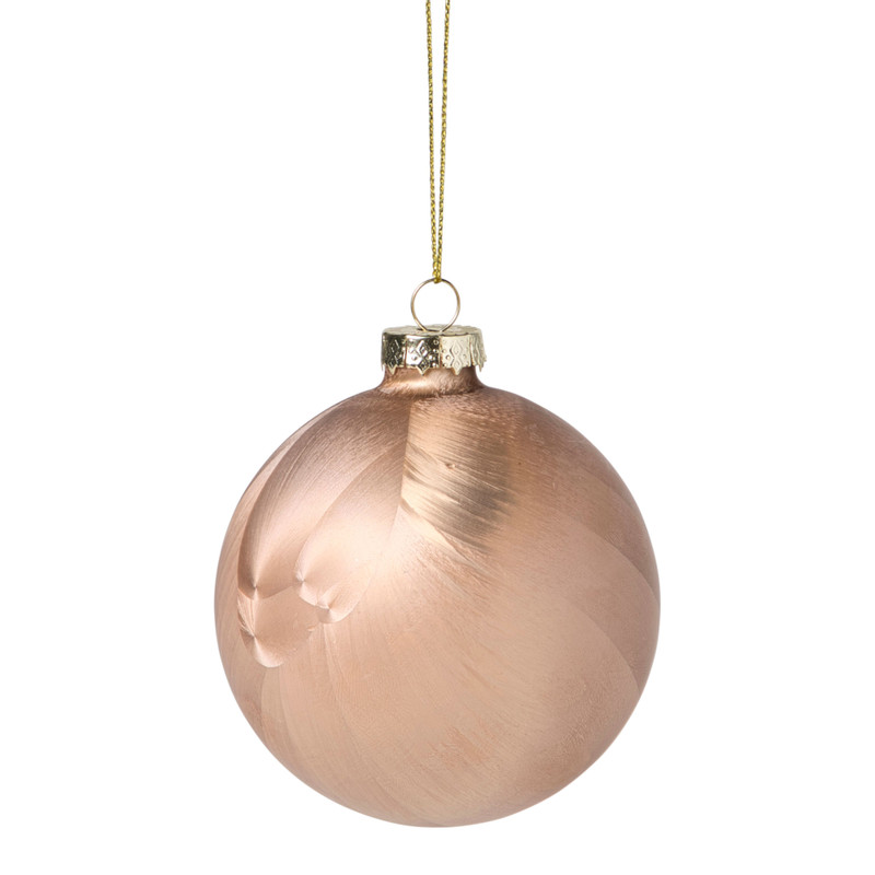 Kerstbal satijn - lichtbruin