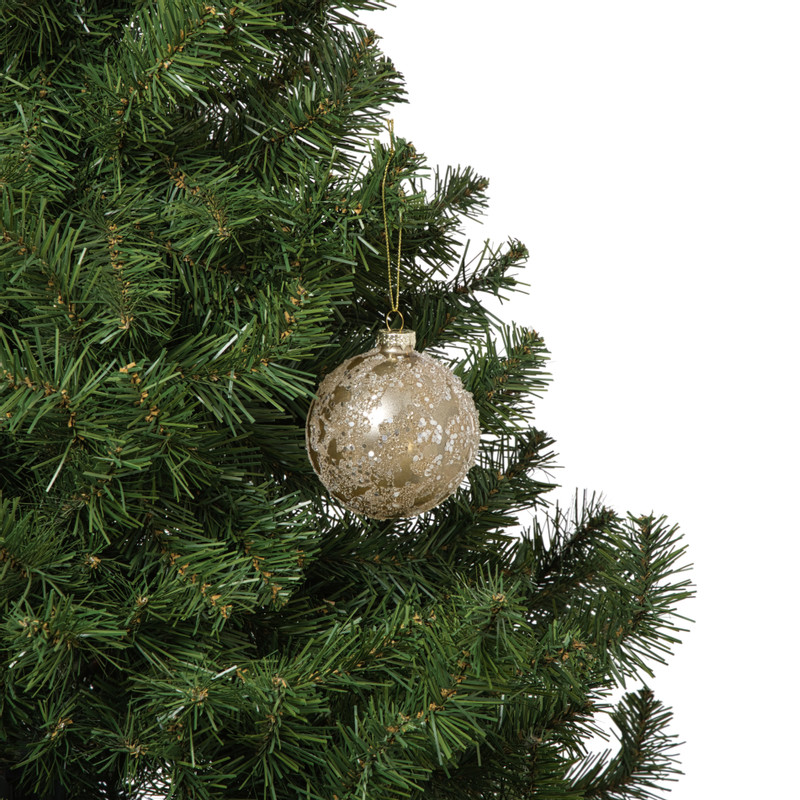 Kerstbal sequins - goudkleurig