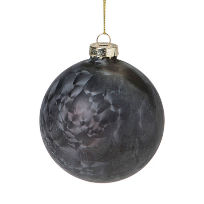 Kerstbal mat satijn - zwart